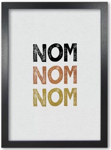 East Urban Home Nom Nom Nom - Typography Print on Paper East Urban Home Format: Black Grain Frame, Size: 85 cm H x 60 cm W x 5 cm D  - Size: 85 cm H x 60 cm W x 5 cm D