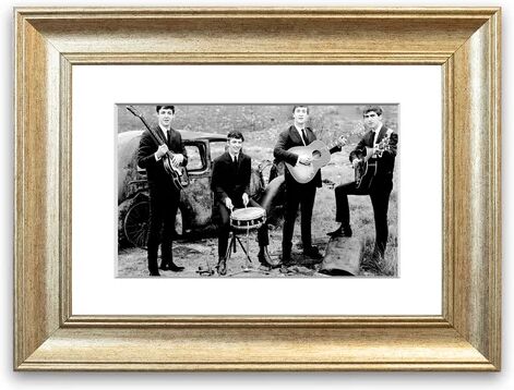 East Urban Home 'Beatles Band' Framed Photograph East Urban Home Size: 50 cm H x 70 cm W, Frame Options: Silver  - Size: 50 cm H x 70 cm W