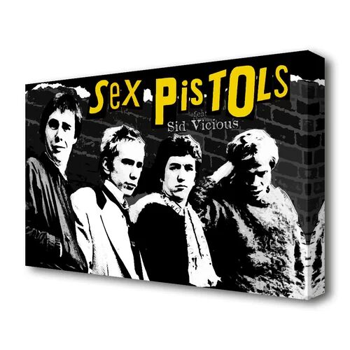 East Urban Home 'Sex Pistols' Photographic Print on Canvas East Urban Home Size: 66 cm H x 101.6 cm W  - Size: 81.3 cm H x 121.9 cm W East Urban Home 'Sex Pistols' Photographic Print on Canvas East Urban Home Size: 66 cm H x 101.6 cm W  - Size: 81.3 cm H x 121.9 cm W