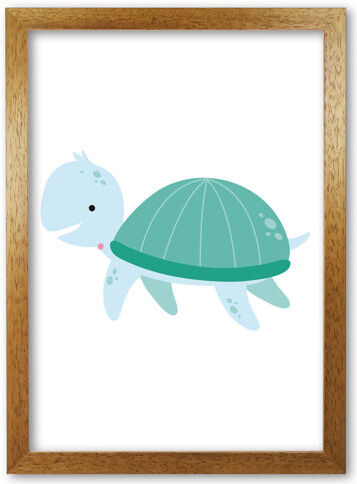 East Urban Home 'Children's Animals, Turtle Fine' Graphic Art East Urban Home Format: Honey Oak Frame, Size: 85 cm H x 60 cm W x 5 cm D  - Size: 60 cm H x 42 cm W x 5 cm D East Urban Home 'Children's Animals, Turtle Fine' Graphic Art East Urban Home Format: Honey Oak Frame, Size: 85 cm H x 60 cm W x 5 cm D  - Size: 60 cm H x 42 cm W x 5 cm D