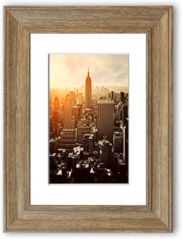 East Urban Home 'Empire State Building Sun Glow' Framed Graphic Art Print East Urban Home Size: 70 cm H x 50 cm W, Frame Options: Teak  - Size: 70 cm H x 93 cm W East Urban Home 'Empire State Building Sun Glow' Framed Graphic Art Print East Urban Home Size: 70 cm H x 50 cm W, Frame Options: Teak  - Size: 70 cm H x 93 cm W