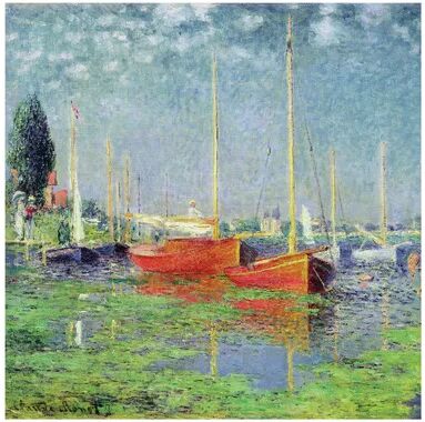 ClassicLiving 'Argenteuil, C.1872-5' by Claude Monet Painting on Wrapped Canvas ClassicLiving Size: 93.98cm H x 93.98cm W x 1.91cm D  - Size: Rectangle 200 x 290cm