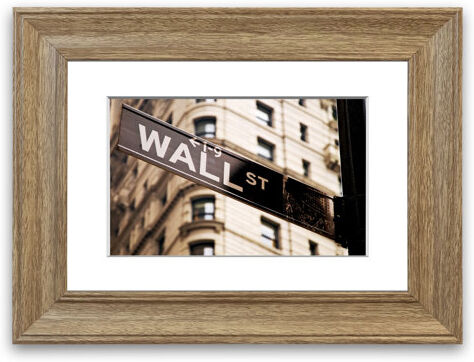 East Urban Home 'Wall Street' Framed Photograph East Urban Home Size: 50 cm H x 70 cm W, Frame Options: Teak  - Size: 93 cm H x 70 cm W East Urban Home 'Wall Street' Framed Photograph East Urban Home Size: 50 cm H x 70 cm W, Frame Options: Teak  - Size: 93 cm H x 70 cm W
