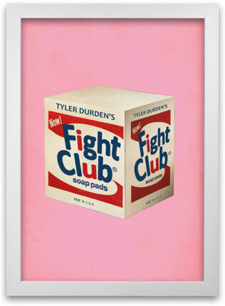 George Oliver 'Fight Club' Advertisement Print George Oliver Frame Options: White Grain, Size: 84.1 cm H x 59.4 cm W x 5 cm D  - Size: 60 x 60cm George Oliver 'Fight Club' Advertisement Print George Oliver Frame Options: White Grain, Size: 84.1 cm H x 59.4 cm W x 5 cm D  - Size: 60 x 60cm