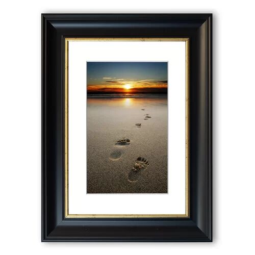 East Urban Home Footsteps of Time - Picture Frame Photograph Print on Paper East Urban Home Size: 126 cm H x 93cm W, Frame Options: Black  - Size: 126 cm H x 93cm W