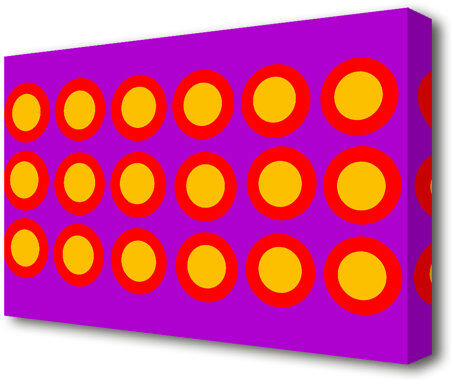 East Urban Home 'Circles of Light Yellow' Graphic Art Print on Wrapped Canvas in Purple East Urban Home Size: 81.3 cm H x 121.9 cm W  - Size: 101.6 cm H x 66 cm W East Urban Home 'Circles of Light Yellow' Graphic Art Print on Wrapped Canvas in Purple East Urban Home Size: 81.3 cm H x 121.9 cm W  - Size: 101.6 cm H x 66 cm W