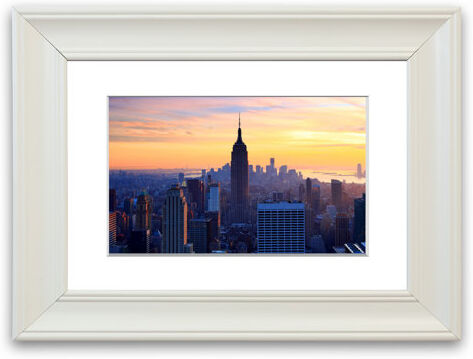 East Urban Home 'Sunset Over the Empire State Building' Framed Graphic Art Print East Urban Home Size: 70 cm H x 93 cm W, Frame Options: Grey  - Size: 70 cm H x 93 cm W East Urban Home 'Sunset Over the Empire State Building' Framed Graphic Art Print East Urban Home Size: 70 cm H x 93 cm W, Frame Options: Grey  - Size: 70 cm H x 93 cm W