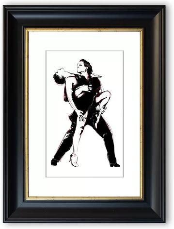 East Urban Home 'Contemporary Movement 21' Framed Graphic Art East Urban Home Size: 126 cm H x 93 cm W, Frame Options: Black  - Size: 126 cm H x 93 cm W