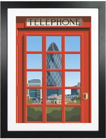 17 Stories 'London Telephone Box 11' - Graphic Art Print on Paper 17 Stories Frame Option: Black Framed, Size: 50cm H x 40cm W x 3cm D  - Size: Rectangle 120 x 170cm 17 Stories 'London Telephone Box 11' - Graphic Art Print on Paper 17 Stories Frame Option: Black Framed, Size: 50cm H x 40cm W x 3cm D  - Size: Rectangle 120 x 170cm