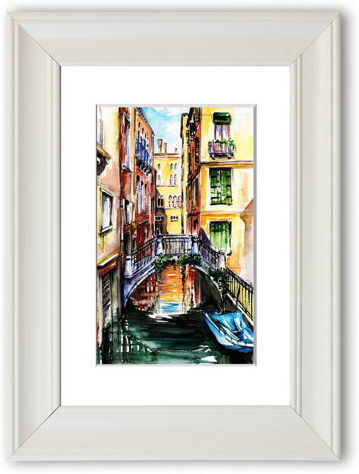 East Urban Home 'Bridge in the Water' - Picture Frame Painting Print on Paper East Urban Home Size: 126cm H x 93cm W x 1cm D, Frame Option: White  - Size: 93cm H x 70cm W x 1cm D East Urban Home 'Bridge in the Water' - Picture Frame Painting Print on Paper East Urban Home Size: 126cm H x 93cm W x 1cm D, Frame Option: White  - Size: 93cm H x 70cm W x 1cm D