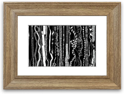 East Urban Home 'White and Black Vertical' Framed Graphic Art East Urban Home Size: 70 cm H x 93 cm W, Frame Options: Teak  - Size: 93 cm H x 126 cm W East Urban Home 'White and Black Vertical' Framed Graphic Art East Urban Home Size: 70 cm H x 93 cm W, Frame Options: Teak  - Size: 93 cm H x 126 cm W