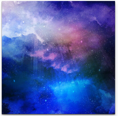 East Urban Home Stars, Nebula and Galaxies Photographic Print on Canvas East Urban Home Size: 90cm L x 90cm W  - Size: Large