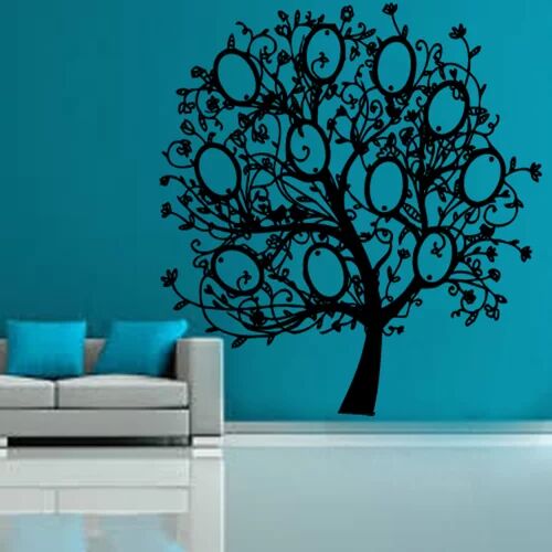 East Urban Home Picture Frame Tree Decal Vinyl Wall Sticker East Urban Home Colour: Red, Size: Extra Large  - Size: Extra Large