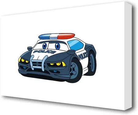 East Urban Home Children's 'Police Car Love' Graphic Art Print on Canvas East Urban Home Size: 81.3 cm H x 121.9 cm W  - Size: 101.6 cm H x 142.2 cm W