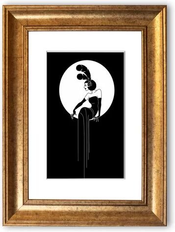 East Urban Home '20's Glamour' Framed Graphic Art East Urban Home Size: 70 cm H x 93 cm W, Frame Options: Walnut  - Size: 70 cm H x 50 cm W