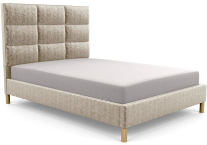 Brayden Studio Premium Broughton Upholstered Bed Frame Brayden Studio Size: Double (4'6), Upholstery Colour: Cream, Upholstery Material: Crushed Velvet  - Size: Kingsize (5') Brayden Studio Premium Broughton Upholstered Bed Frame Brayden Studio Size: Double (4'6), Upholstery Colour: Cream, Upholstery Material: Crushed Velvet  - Size: Kingsize (5')