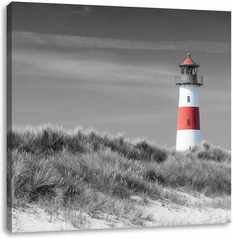 East Urban Home Lighthouse in the Dunes Photographic Print on Canvas East Urban Home Size: 40cm H x 40cm W x 1.8cm D  - Size: 60cm H x 60cm W