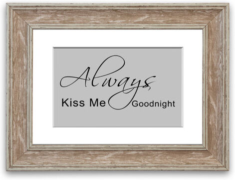 East Urban Home 'Always Kiss Me Goodnight 2' - Picture Frame Typography Print on Paper East Urban Home Size: 50cm H x 70cm W x 1cm D, Frame Options: Walnut  - Size: 70 cm H x 93 cm W East Urban Home 'Always Kiss Me Goodnight 2' - Picture Frame Typography Print on Paper East Urban Home Size: 50cm H x 70cm W x 1cm D, Frame Options: Walnut  - Size: 70 cm H x 93 cm W
