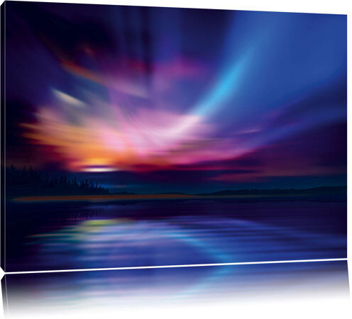 East Urban Home Northern Lights Photographic Print on Canvas East Urban Home Size: 80cm H x 120cm W  - Size: Small East Urban Home Northern Lights Photographic Print on Canvas East Urban Home Size: 80cm H x 120cm W  - Size: Small