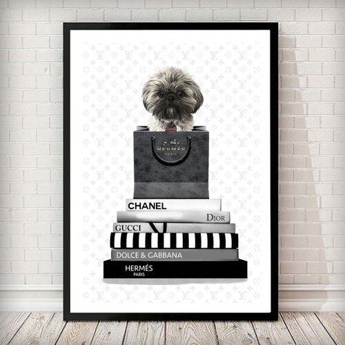 East Urban Home 'Shih Tzu Chrysanthemum Dog' Framed Advertisement Prints on Wood East Urban Home Size: 63 cm H x 45 cm W, Frame Options: Black  - Size: 70 cm H x 50 cm W East Urban Home 'Shih Tzu Chrysanthemum Dog' Framed Advertisement Prints on Wood East Urban Home Size: 63 cm H x 45 cm W, Frame Options: Black  - Size: 70 cm H x 50 cm W