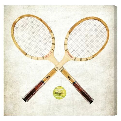 East Urban Home 'Vintage Rackets' by Blakely Home Graphic Art Wrapped on Canvas East Urban Home Size: 30cm H x 30cm W  - Size: 45.72cm H x 66.04cm W x 3.81cm D