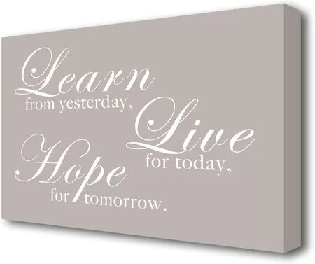 East Urban Home 'Learn Live Hope' Textual Art Print on Canvas in Beige East Urban Home Size: 81.3 cm H x 121.9 cm W  - Size: 81.3 cm H x 121.9 cm W