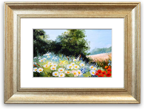 East Urban Home 'Daisy Days' Framed Graphic Art East Urban Home Size: 93 cm H x 70 cm W, Frame Options: Silver  - Size: 50 cm H x 70 cm W East Urban Home 'Daisy Days' Framed Graphic Art East Urban Home Size: 93 cm H x 70 cm W, Frame Options: Silver  - Size: 50 cm H x 70 cm W