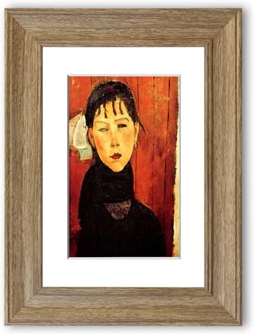 East Urban Home 'Marie' By Modigliani Framed Painting Print East Urban Home Size: 50 cm H x 70 cm W, Frame Options: Teak  - Size: 70 cm H x 93 cm W