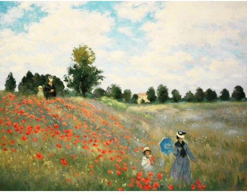 ClassicLiving 'Poppies, Near Argenteuil' by Claude Monet - Wrapped Canvas Painting Print ClassicLiving  - Size: Single (3') ClassicLiving 'Poppies, Near Argenteuil' by Claude Monet - Wrapped Canvas Painting Print ClassicLiving  - Size: Single (3')