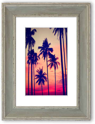 East Urban Home 'Californian Palm Trees' Framed Graphic Art East Urban Home Size: 70 cm H x 93 cm W, Frame Options: Blue  - Size: 70 cm H x 93 cm W East Urban Home 'Californian Palm Trees' Framed Graphic Art East Urban Home Size: 70 cm H x 93 cm W, Frame Options: Blue  - Size: 70 cm H x 93 cm W