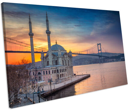 Latitude Run 'Istanbul Bostphorus Bridge City Sunset' Photograph on Canvas Latitude Run Size: 42 cm H x 62 cm W  - Size: 168 W x 183 D cm Latitude Run 'Istanbul Bostphorus Bridge City Sunset' Photograph on Canvas Latitude Run Size: 42 cm H x 62 cm W  - Size: 168 W x 183 D cm