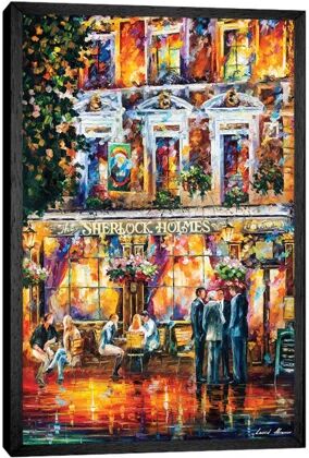 17 Stories Sherlock Holmes by Leonid Afremov - Painting Print on Canvas 17 Stories Size: 152.4cm H x 101.6cm W x 3.81cm D, Format: Black Framed Canvas  - Size: 66.04cm H x 45.72cm W x 3.81cm D