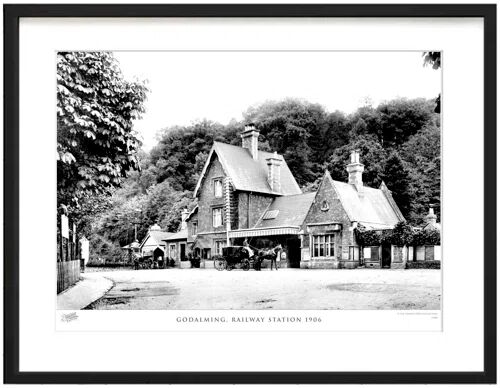 The Francis Frith Collection 'Godalming, Railway Station 1906' by Francis Frith - Picture Frame Photograph Print on Paper The Francis Frith Collection Size: 40cm H x 50cm W x 2.3c  - Size: 40cm H x 50cm W x 2.3cm D