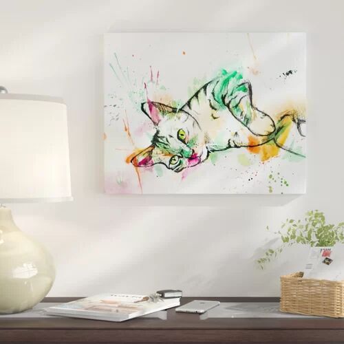 East Urban Home Tabby Cat by Allison Gray - Graphic Art Print East Urban Home Format: Wrapped Canvas, Size: 81cm H x 122cm W x 4cm D  - Size: 76cm H X 40cm W X 30cm D East Urban Home Tabby Cat by Allison Gray - Graphic Art Print East Urban Home Format: Wrapped Canvas, Size: 81cm H x 122cm W x 4cm D  - Size: 76cm H X 40cm W X 30cm D