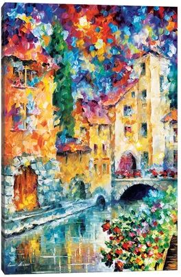 17 Stories The Window To the Past by Leonid Afremov - Painting Print on Canvas 17 Stories Size: 101.6cm H x 66.04cm W x 3.81cm D, Format: Wrapped Canvas  - Size: 93.98cm H x 93.98cm W x 3.81cm D