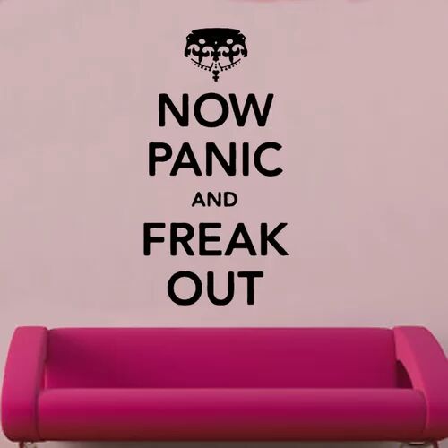 East Urban Home Now Panic And Freak Wall Sticker East Urban Home Colour: Silver, Size: Extra Large  - Size: Extra Large