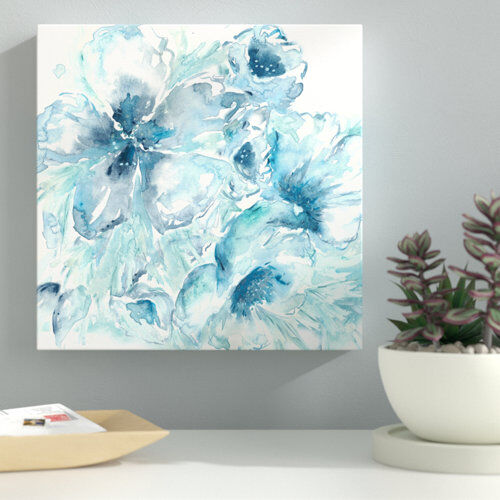 East Urban Home Watercolor Blues 3 - Wrapped Canvas Painting Print on Canvas East Urban Home Size: 76 cm H x 76 cm W  - Size: 148cm H X 50cm W X 50cm D East Urban Home Watercolor Blues 3 - Wrapped Canvas Painting Print on Canvas East Urban Home Size: 76 cm H x 76 cm W  - Size: 148cm H X 50cm W X 50cm D