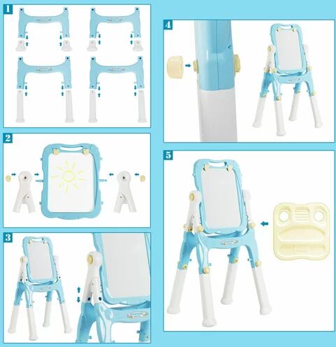 Symple Stuff Knowlton Magnetic Board Easel Symple Stuff Colour: Blue/Grey  - Size: Symple Stuff Knowlton Magnetic Board Easel Symple Stuff Colour: Blue/Grey  - Size: