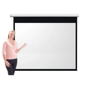 Symple Stuff Pro Channel Fix White Electric Projection Screen white 188.0 H x 203.0 W x 9.7 D cm