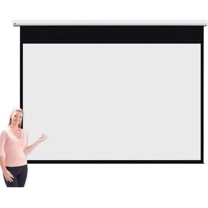 Symple Stuff Pro Channel Fix White Electric Projection Screen white 215.5 H x 304.8 W x 9.7 D cm