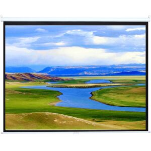 17 Stories Luiscarlos White Manual Projector Screen White 140cm H x 194cm W 17 Stories Luiscarlos White Manual Projector Screen White 140cm H x 194cm W