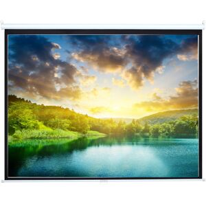 17 Stories Luiscarlos White Manual Projector Screen White 183cm H x 251cm W 17 Stories Luiscarlos White Manual Projector Screen White 183cm H x 251cm W