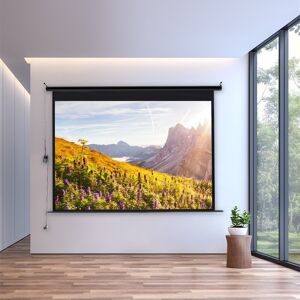 Inbox Zero White Electric Wall Mounted Projector Screen White 183cm H x 269cm W x 0.38cm D Inbox Zero White Electric Wall Mounted Projector Screen White 183cm H x 269cm W x 0.38cm D