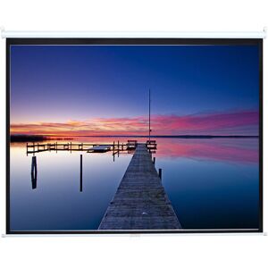 17 Stories Luiscarlos White Manual Projector Screen White 110cm H x 153cm W 17 Stories Luiscarlos White Manual Projector Screen White 110cm H x 153cm W
