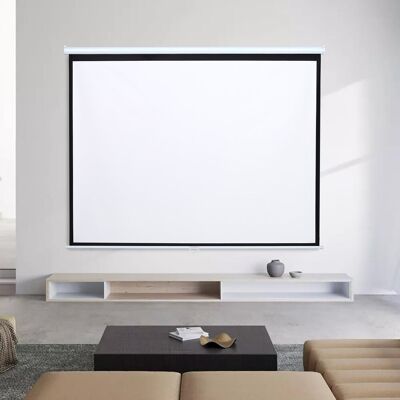 Symple Stuff Manual Projector Screen Projector Screen White 105cm H x 153cm W Symple Stuff Manual Projector Screen Projector Screen White 105cm H x 153cm W