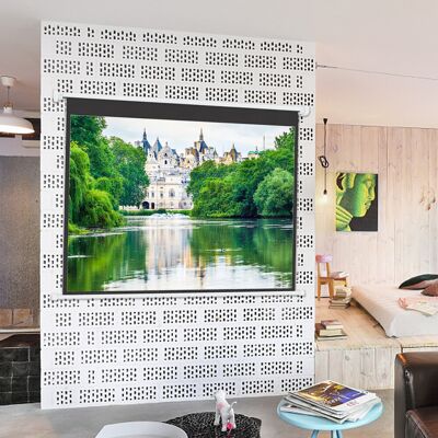 Wayfair Basics™ Electric Projector Screen Projector Screen White 152cm H x 203cm W x 13cm D Wayfair Basics™ Electric Projector Screen Projector Screen White 152cm H x 203cm W x 13cm D