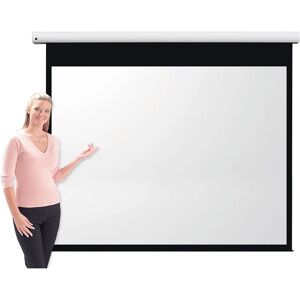 Symple Stuff Pro Channel Fix White Electric Projection Screen white 188.0 H x 203.0 W x 9.7 D cm