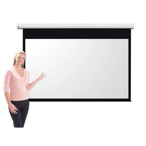 Symple Stuff Pro Channel Fix White Electric Projection Screen white 184.6 H x 203.0 W x 9.7 D cm