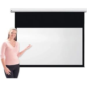 Symple Stuff Pro Channel Fix White Electric Projection Screen white 185.8 H x 170.4 W x 9.7 D cm