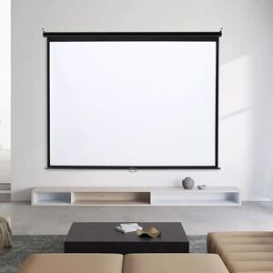 Inbox Zero White Manual Wall Mounted Projector Screen white 140.0 H x 194.0 W cm